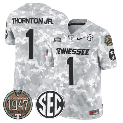 Men's Volunteers 2024 Salute to Service Establishment Year Patch Vapor Limited Jersey - All Stitched