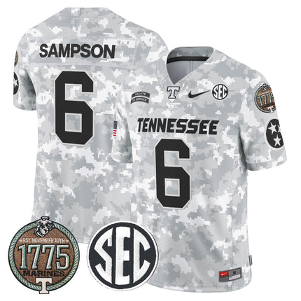 Men's Volunteers 2024 Salute to Service Establishment Year Patch Vapor Limited Jersey - All Stitched