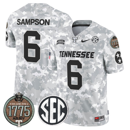 Men's Volunteers 2024 Salute to Service Establishment Year Patch Vapor Limited Jersey - All Stitched
