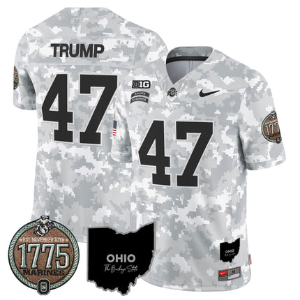 Men's Buckeyes 2024 Salute to Service Establishment Year Patch Vapor Limited Jersey - All Stitched