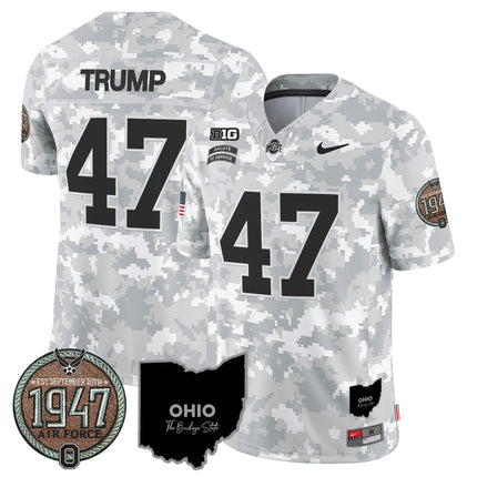 Men's Buckeyes 2024 Salute to Service Establishment Year Patch Vapor Limited Jersey - All Stitched