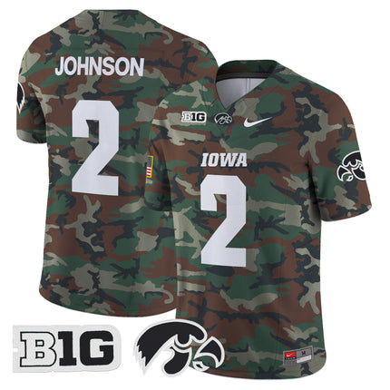 Iowa Hawkeyes 2024 Military Vapor Limited Jersey - All Stitched
