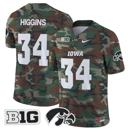 Iowa Hawkeyes 2024 Military Vapor Limited Jersey - All Stitched