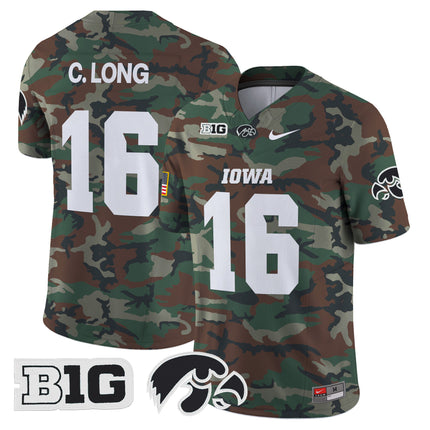 Iowa Hawkeyes 2024 Military Vapor Limited Jersey - All Stitched