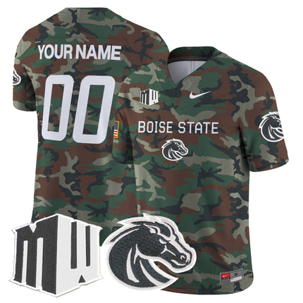 Boise State Broncos 2024 Military Vapor Limited Custom Jersey - All Stitched