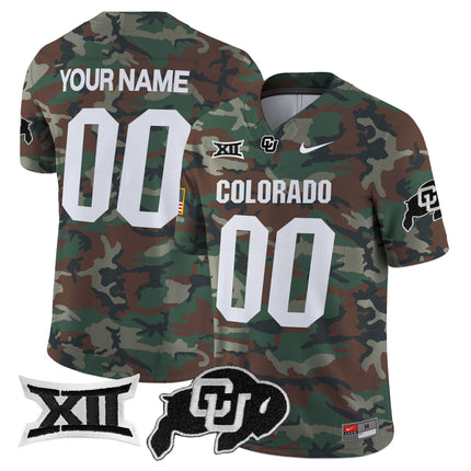 Colorado Buffaloes 2024 Military Vapor Limited Custom Jersey - All Stitched