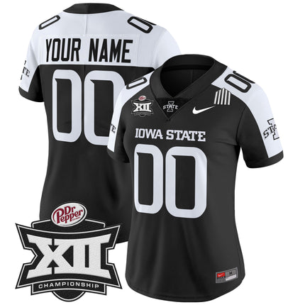 Iowa State 2024 Big 12 Championship Patch Vapor Limited Custom Jersey - All Stitched