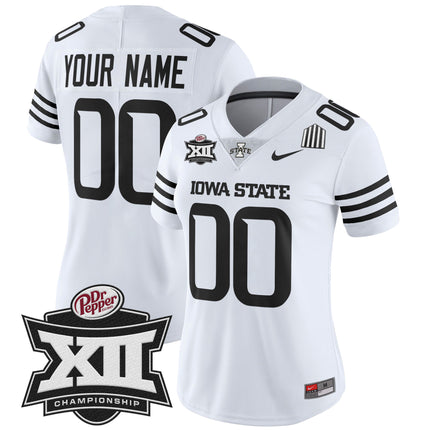 Iowa State 2024 Big 12 Championship Patch Vapor Limited Custom Jersey - All Stitched