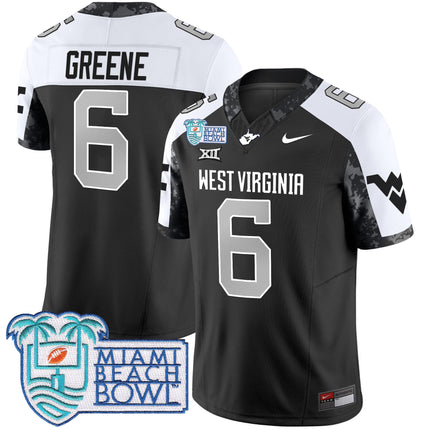 Men's West Virginia Mountaineers 2025 Miami Beach Bowl Patch Vapor Limited Jersey - All Stitched