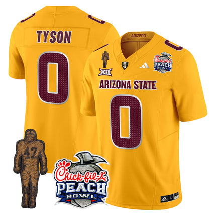 Men's Sun Devils Pat Tillman & Peach Bowl Patch Vapor Limited Jersey V2 - All Stitched