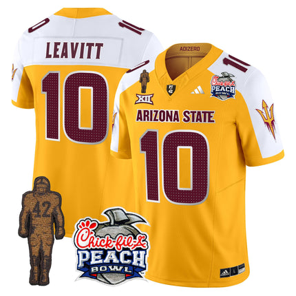 Men's Sun Devils Pat Tillman & Peach Bowl Patch Vapor Limited Jersey V2 - All Stitched