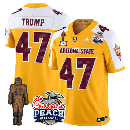 Men's Sun Devils Pat Tillman & Peach Bowl Patch Vapor Limited Jersey V2 - All Stitched