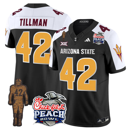 Men's Sun Devils Pat Tillman & Peach Bowl Patch Vapor Limited Jersey V2 - All Stitched