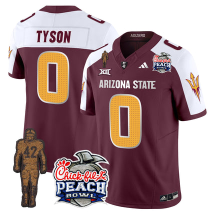 Men's Sun Devils Pat Tillman & Peach Bowl Patch Vapor Limited Jersey V2 - All Stitched