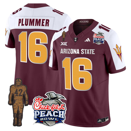 Men's Sun Devils Pat Tillman & Peach Bowl Patch Vapor Limited Jersey V2 - All Stitched