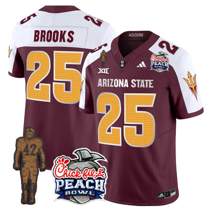 Men's Sun Devils Pat Tillman & Peach Bowl Patch Vapor Limited Jersey V2 - All Stitched