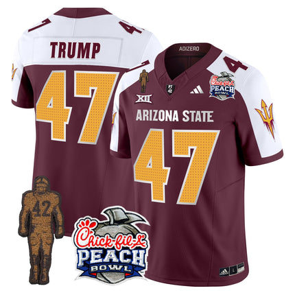 Men's Sun Devils Pat Tillman & Peach Bowl Patch Vapor Limited Jersey V2 - All Stitched