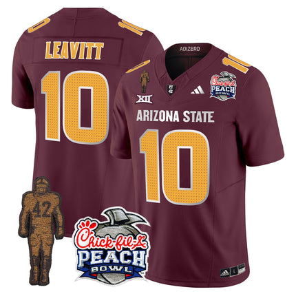 Men's Sun Devils Pat Tillman & Peach Bowl Patch Vapor Limited Jersey V2 - All Stitched