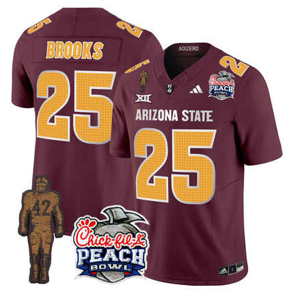 Men's Sun Devils Pat Tillman & Peach Bowl Patch Vapor Limited Jersey V2 - All Stitched