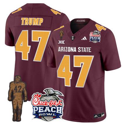 Men's Sun Devils Pat Tillman & Peach Bowl Patch Vapor Limited Jersey V2 - All Stitched