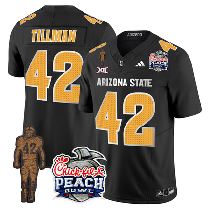 Men's Sun Devils Pat Tillman & Peach Bowl Patch Vapor Limited Jersey V2 - All Stitched