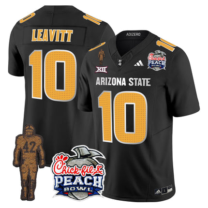 Men's Sun Devils Pat Tillman & Peach Bowl Patch Vapor Limited Jersey V2 - All Stitched