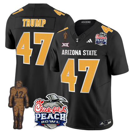 Men's Sun Devils Pat Tillman & Peach Bowl Patch Vapor Limited Jersey V2 - All Stitched