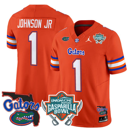 Men's Florida Gators 2025 Gasparilla Bowl Patch Vapor Limited Jersey - All Stitched