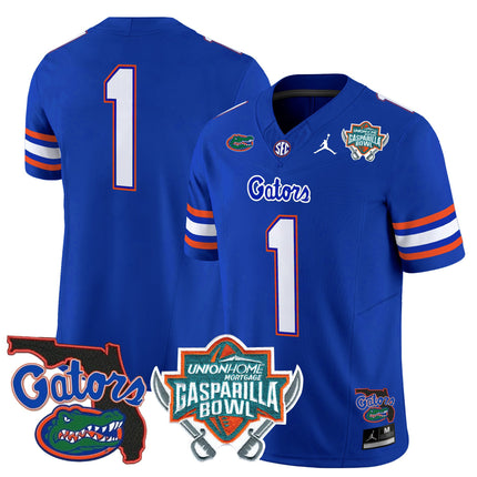 Men's Florida Gators 2025 Gasparilla Bowl Patch Vapor Limited Jersey - All Stitched