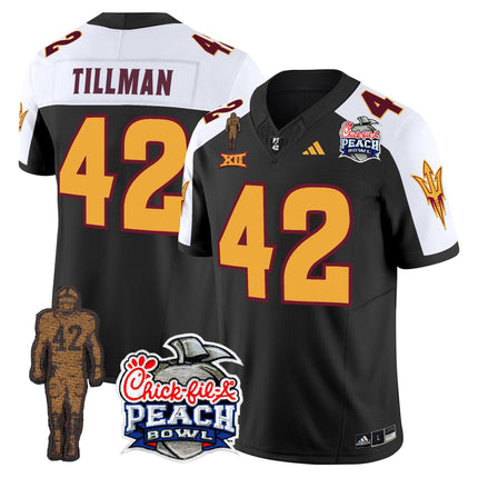 Men's Sun Devils Pat Tillman & Peach Bowl Patch Vapor Limited Jersey - All Stitched