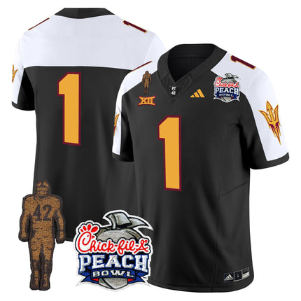 Men's Sun Devils Pat Tillman & Peach Bowl Patch Vapor Limited Jersey - All Stitched