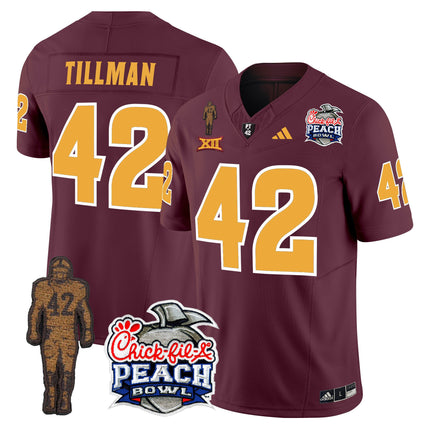 Men's Sun Devils Pat Tillman & Peach Bowl Patch Vapor Limited Jersey - All Stitched