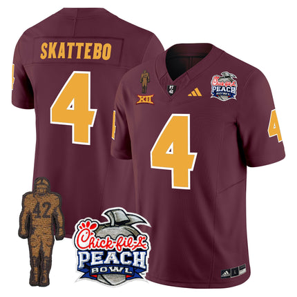 Men's Sun Devils Pat Tillman & Peach Bowl Patch Vapor Limited Jersey - All Stitched
