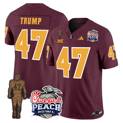 Men's Sun Devils Pat Tillman & Peach Bowl Patch Vapor Limited Jersey - All Stitched