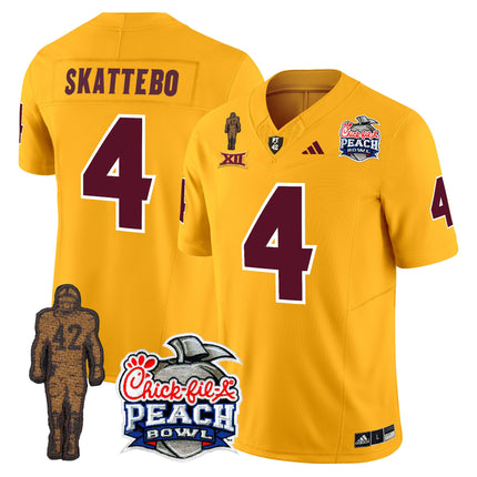 Men's Sun Devils Pat Tillman & Peach Bowl Patch Vapor Limited Jersey - All Stitched