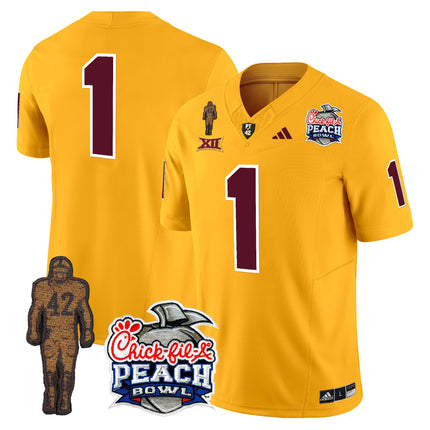 Men's Sun Devils Pat Tillman & Peach Bowl Patch Vapor Limited Jersey - All Stitched
