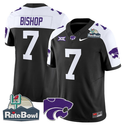 Men's Kansas State Wildcats 2025 Rate Bowl Patch Vapor Limited Jersey - All Stitched