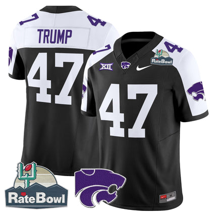 Men's Kansas State Wildcats 2025 Rate Bowl Patch Vapor Limited Jersey - All Stitched