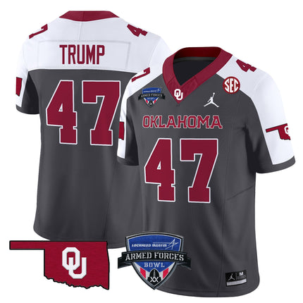Men's Oklahoma Sooners 2025 Armed Forces Bowl Patch Vapor Limited Jersey - All Stitched