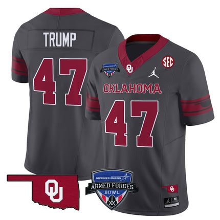 Men's Oklahoma Sooners 2025 Armed Forces Bowl Patch Vapor Limited Jersey - All Stitched