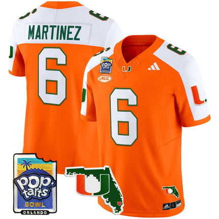 Men's Miami Hurricanes 2025 PopTarts Bowl Patch Vapor Limited Jersey - All Stitched