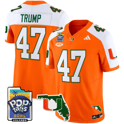 Men's Miami Hurricanes 2025 PopTarts Bowl Patch Vapor Limited Jersey - All Stitched