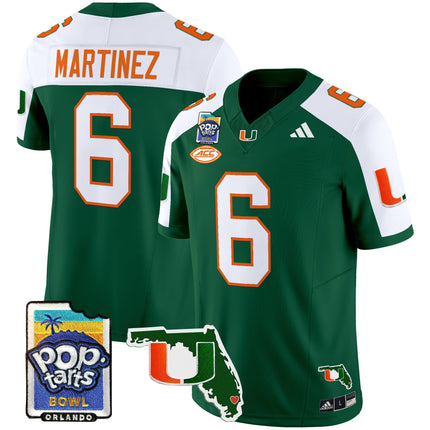 Men's Miami Hurricanes 2025 PopTarts Bowl Patch Vapor Limited Jersey - All Stitched