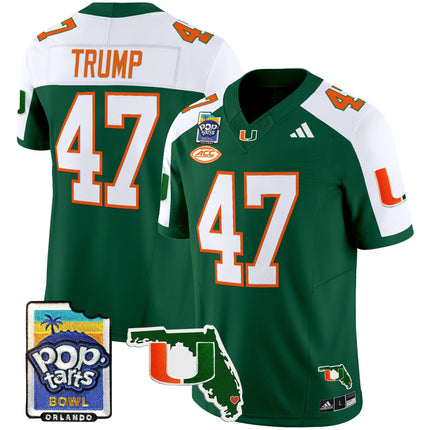 Men's Miami Hurricanes 2025 PopTarts Bowl Patch Vapor Limited Jersey - All Stitched