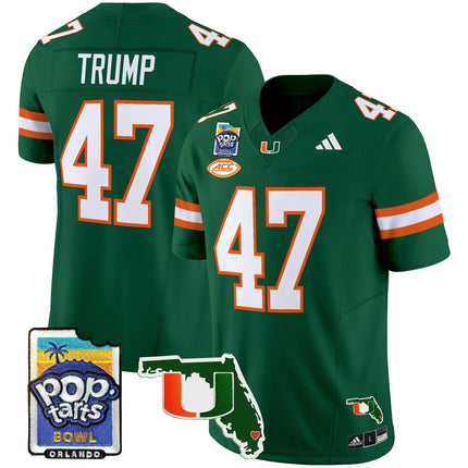 Men's Miami Hurricanes 2025 PopTarts Bowl Patch Vapor Limited Jersey - All Stitched