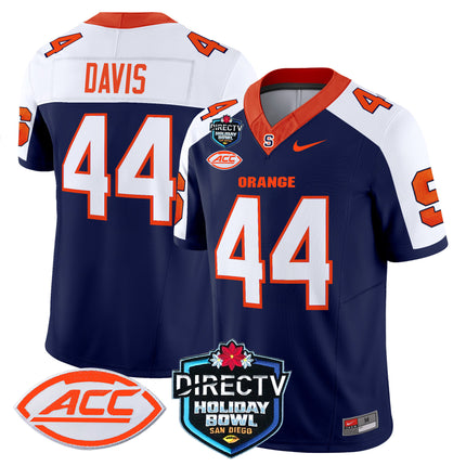 Men's Syracuse Orange 2025 Holiday Bowl Patch Vapor Limited Jersey - All Stitched