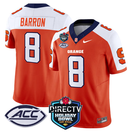 Men's Syracuse Orange 2025 Holiday Bowl Patch Vapor Limited Jersey - All Stitched