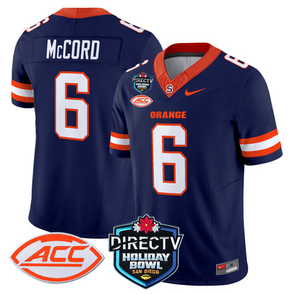 Men's Syracuse Orange 2025 Holiday Bowl Patch Vapor Limited Jersey - All Stitched