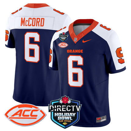 Men's Syracuse Orange 2025 Holiday Bowl Patch Vapor Limited Jersey - All Stitched