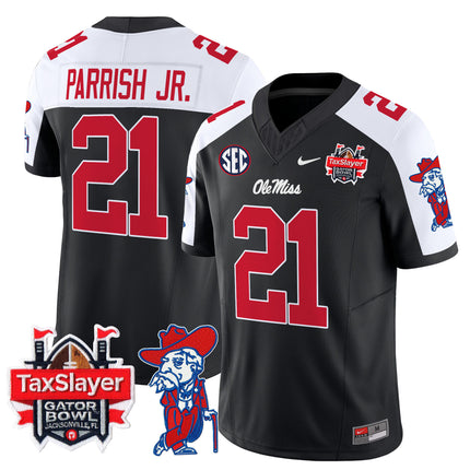 Men's Ole Miss Rebels 2025 Gator Bowl Patch Vapor Limited Jersey - All Stitched